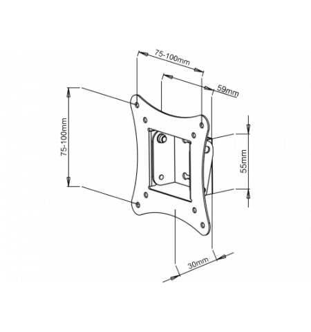 SBOX LCD-100 Suport TV perete 13''-30'',VESA 100x100,greutate suportata 15kg,inclinatie -12° SBOX LCD-100 Suport TV perete 13''-30'',VESA 100x100,greutate suportata 15kg,inclinatie -12°