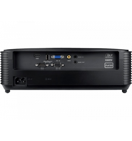 Optoma S343e  DLP 3D, SVGA, 800x600, Throw Ratio 1.94 - 2.16:1, Distance: 1,2-12m, 22000:1, 3800Lm, 15 000 hrs (Eco+), HDMI, VGA, USB, 10W Speakers, b