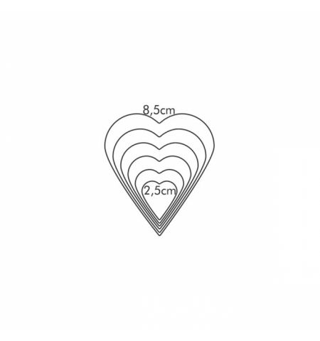 631362 Forme pentru copt inima DELICIA, 6 buc