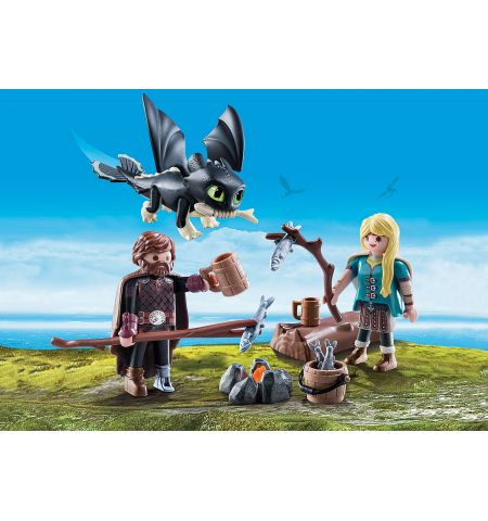 PM70040 Hiccup, Astrid and Dragon