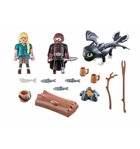 PM70040 Hiccup, Astrid and Dragon