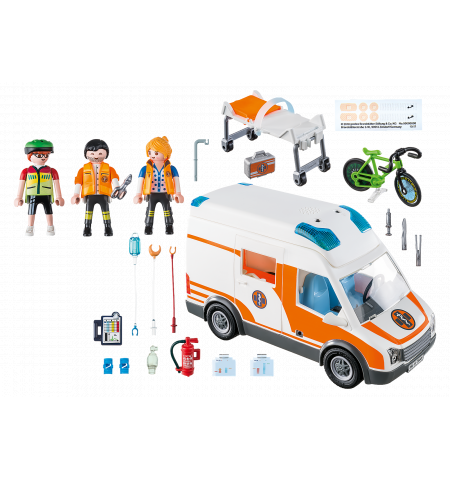 PM70049 City Life Ambulance with Light and Sound Multi-Coloured PM70049 City Life Ambulance with Light and Sound Multi-Coloured