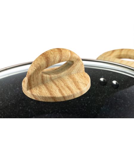 Cratita aluminiu cu capac sticla HITT Brut 2.5l, 20x8.3 cm, HBС-20