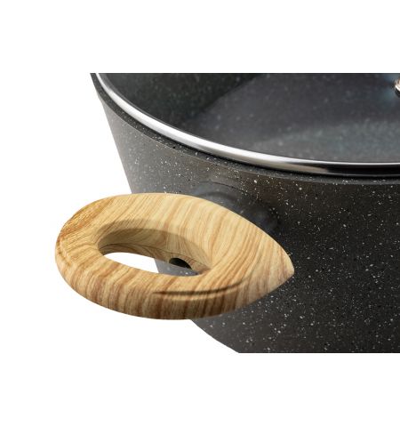 Cratita aluminiu cu capac sticla HITT Brut 2.5l, 20x8.3 cm, HBС-20