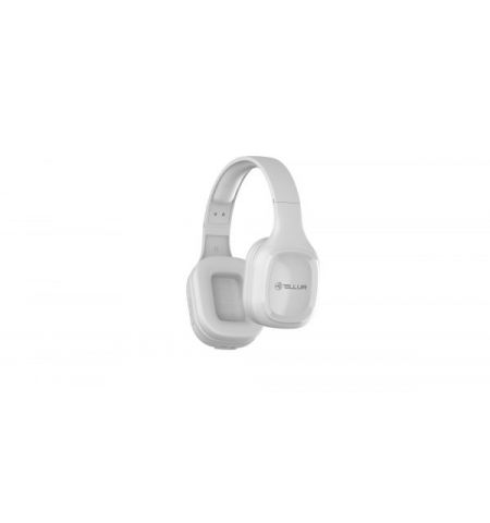 Casti Bluetooth, Over-ear, Pulse, Microfon, Timp de joc muzical p?n? la 8h,  Tellur White  TLL511371
