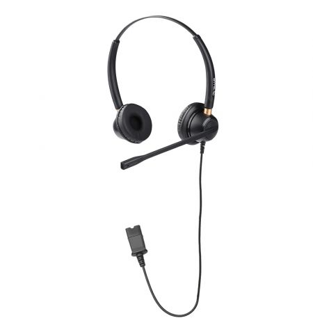 Call center headset wired Tellur Voice 520N, QD, binaural, USB, black, TLL411004