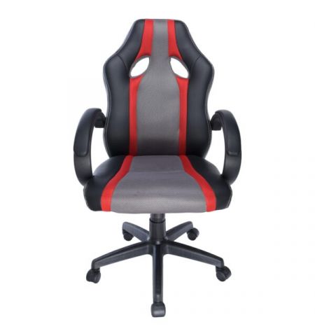 Gaming chair SPACER  SPCH-ELITE-RED  Black-Gray-Red, Synthetic PU + Textil, 120 kg max