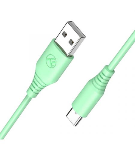 Cable silicone Tellur USB to Type-C, 3A, 1m, green Cable silicone Tellur USB to Type-C, 3A, 1m, green