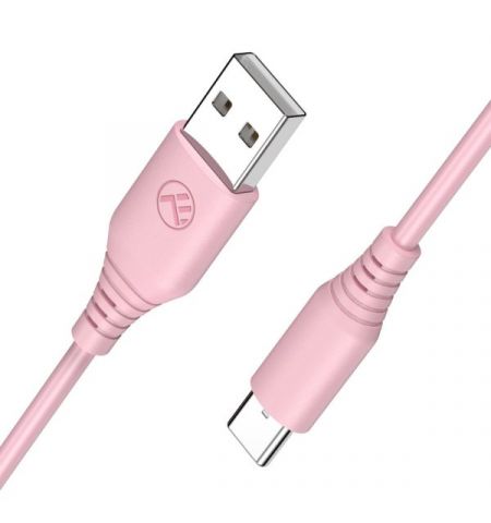 Cable silicone Tellur USB to Type-C, 3A, 1m, pink Cable silicone Tellur USB to Type-C, 3A, 1m, pink