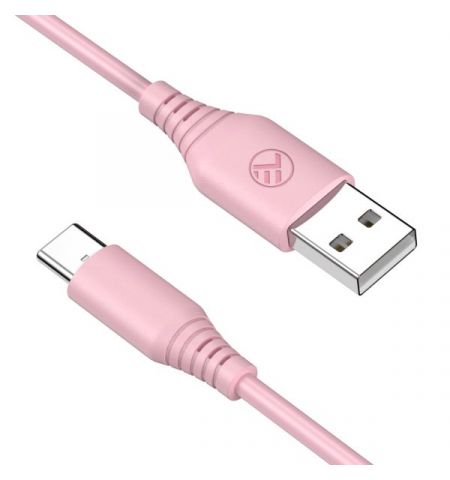 Cable silicone Tellur USB to Type-C, 3A, 1m, pink Cable silicone Tellur USB to Type-C, 3A, 1m, pink