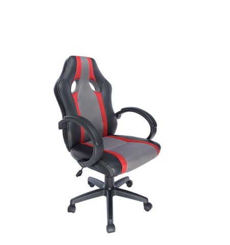 Gaming chair SPACER  SPCH-ELITE-RED  Black-Gray-Red, Synthetic PU + Textil, 120 kg max