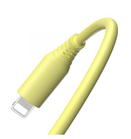 Cable silicone Tellur USB to Lightning, 3A, 1m, yellow Cable silicone Tellur USB to Lightning, 3A, 1m, yellow