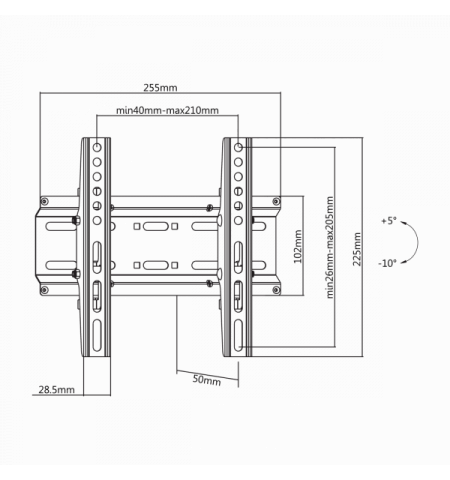 SBOX PLB-2522T Suport TV perete reglabil, 23"-43", Negru SBOX PLB-2522T Suport TV perete reglabil, 23"-43", Negru