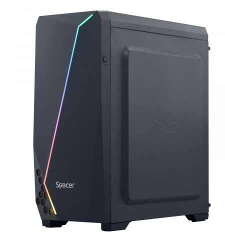 Case SPACER - gaming, Middle Tower, ATX, "FLASH", fara sursa, sticlasecurizata, USB 2.0 x 2, USB 3.0 x 1, PSU shroud, black "SPCS-GC-FLASH" Case SPACER - gaming, Middle Tower, ATX, "FLASH", fara sursa, sticlasecurizata, USB 2.0 x 2, USB 3.0 x 1, PSU shroud, black "SPCS-GC-FLASH"
