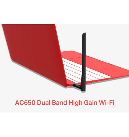 MERCUSYS MU6H AC650 High Gain Wireless Dual Band USB Adapter,SPEED: 200 Mbps at 2.4 GHz + 433 Mbps at 5 GHz,SPEC: 1? High Gain External Antenna, USB 2