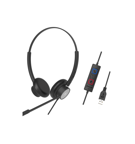 Casti cu fir call center Tellur Voice 320,binaural ,USB , negru TLL411005