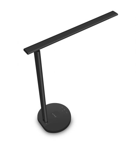 Lampa de birou WiFi Tellur Smart, 12W lumina alba,calda Qi 10W USB 10W reglabila negru