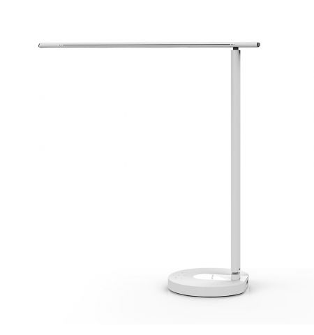 Lampa de birou WiFi Tellur Smart, 12W lumina alba,calda Qi 10W USB 10W reglabila alb