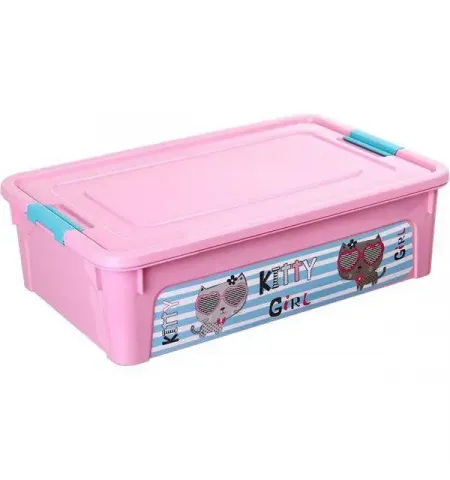 124046 Container universal pentru depozitare ALEANA Smart Box cu decor Pet Shop 7.9 l, 32x24x14 cm