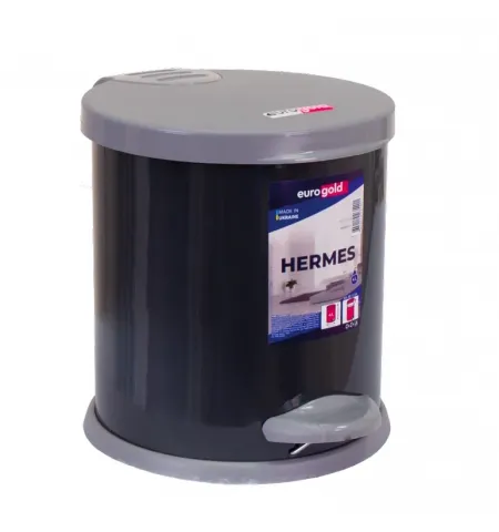 Cos gunoi inox Hermes 12.0 l, cu pedala, black