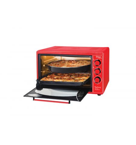 Electric Oven Zilan ZLN5320  Gusto red 38L, 1 x enamel round tray, 1 x enamel square tray Electric Oven Zilan ZLN5320  Gusto red 38L, 1 x enamel round tray, 1 x enamel square tray