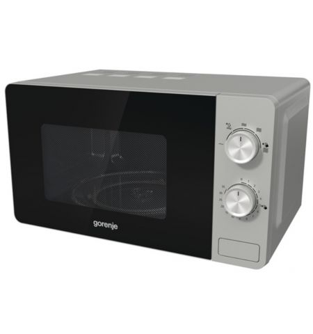 Microwave Oven Gorenje MO17E1S 17l, 700W, Silver,  Mechanical control, Ergonomic Handle, 5 power levels, Easy Operation