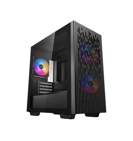 Carcasa DEEPCOOL MATREXX 40 3FS / w/oPSU / Side-Window / 3x120mm fans / Micro-ATX / Black