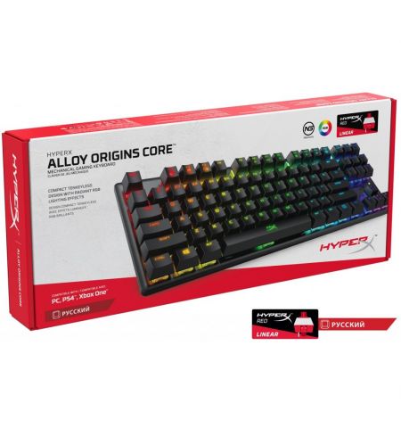 Tastatura HYPERX Alloy Origins Core RGB, HyperX Red key switch [4P5P3AX#ACB]