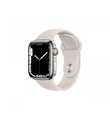 Series 7 GPS + Cellular 45mm Silver Stainless Steel Case with Starlight Sport Band ( MKJV3)