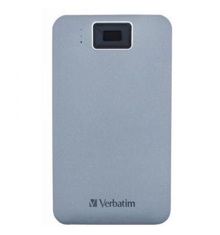 2.5" External HDD 2.0TB (USB3.2/USB-C)  Verbatim "Executive Fingerprint Secure", Grey, Aluminium, Sleek, Nero Backup Software, Green Button Energy Saving Software