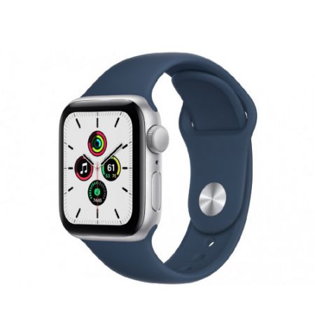 Apple Watch SE 44mm Aluminum Case with Abyss Blue Sport Band, MKQ43 GPS