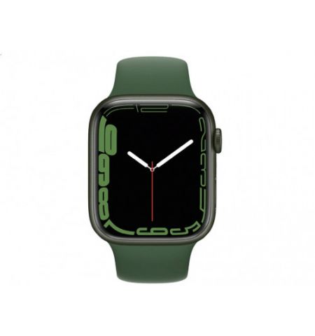 Series 7 GPS + Cellular 45mm Green Aluminum Case with Clover Sport Band (MKJR3)