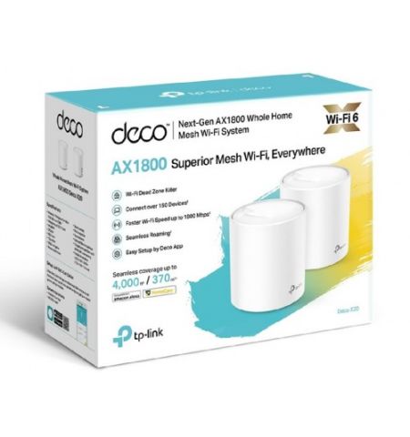 TP-LINK Deco X20(3-pack) AX1800 Whole-Home Mesh Wi-Fi System TP-LINK Deco X20(3-pack) AX1800 Whole-Home Mesh Wi-Fi System