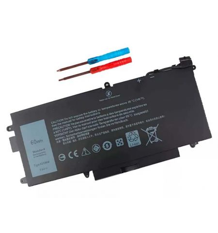Battery Dell Latitude  5285 5289 7389 7390 Series 71TG4, N18GG, CFX97 7.6V 60Wh Black Original