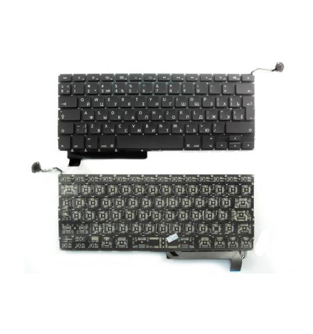 Keyboard Apple Macbook Pro 15" A1286 (2009-2012) w/o frame "ENTER"-big ENG/RU Black