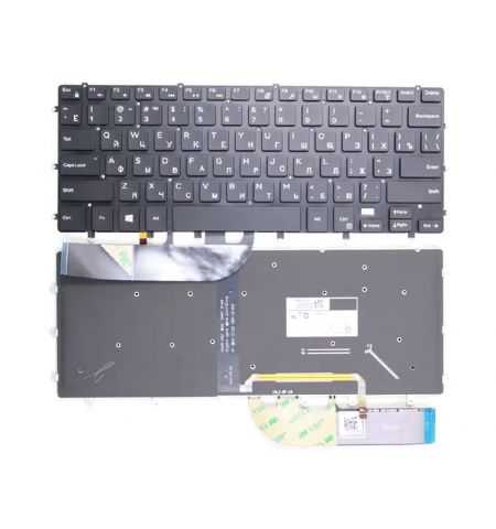 Keyboard Dell XPS 15 9550 9560 9570 15-7558 7568 w/backlit w/o frame "ENTER"-small ENG/RU Black