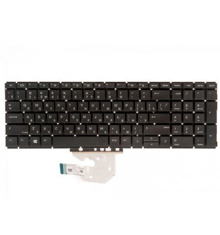 Keyboard HP Probook 450 G6 G7 455 G6 G7 450R G6 G7  w/o frame "ENTER"-small ENG/RU Black