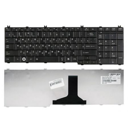 Keyboard Toshiba Satellite C650 C660 C670 C675 C750 C755 C770 C775 L650 L660 L670 L675 L750 L755 L770 L775 ENG/RU Black