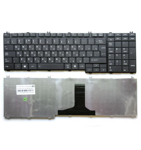 Keyboard Toshiba Satellite L500 L505 L550 L555 A500 A505 P500 P505 Qosmio X500 ENG/RU Black