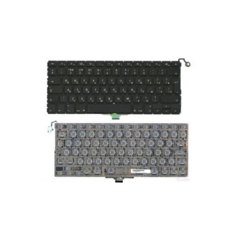 Keyboard Apple Macbook Pro 13" A1278 w/o frame "ENTER"-small ENG/RU Black