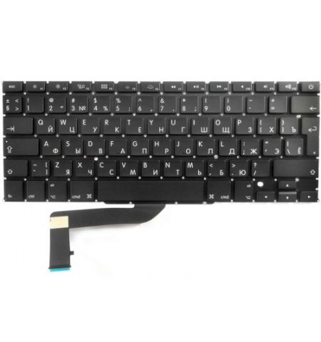 Keyboard Apple Macbook Pro 15" A1398 w/o frame "ENTER"-small ENG/RU Black