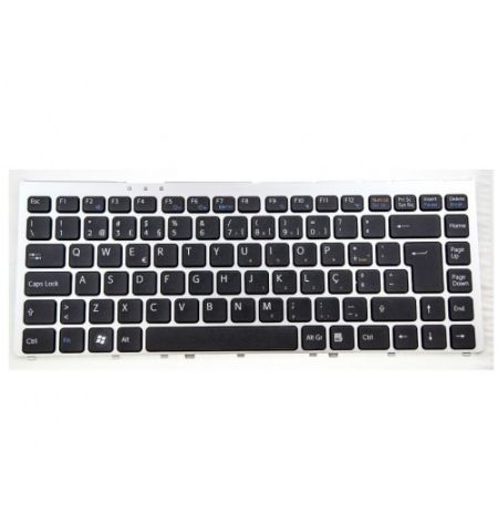 Keyboard Sony VGN-FW w/frame ENG/RU Silver/Black