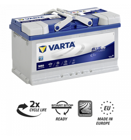 Аккумулятор Varta Blue Dynamic 85AH 800A(JIS) клемы 0 (306x173x225) S4 028 EFB