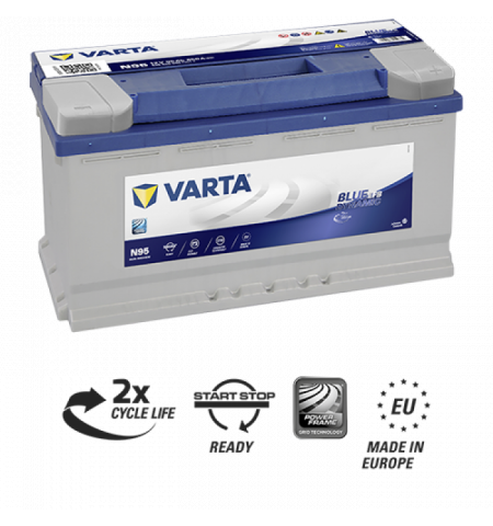 Аккумулятор Varta Blue Dynamic 95AH 850A(EN) клемы 0 (353x175x190) S6 013 EFB