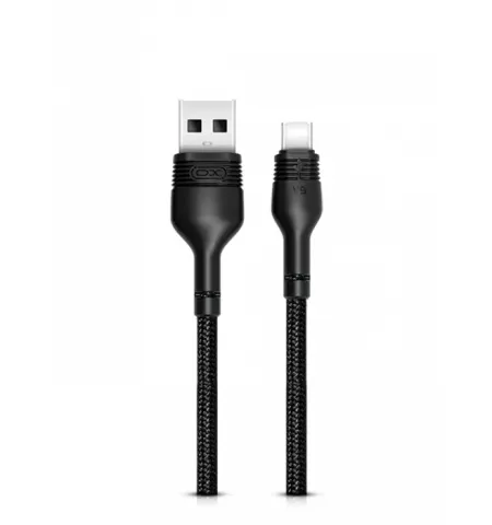 Кабель для зарядки и синхронизации XO NB55, USB Type-A/USB Type-C, 1м, Чёрный