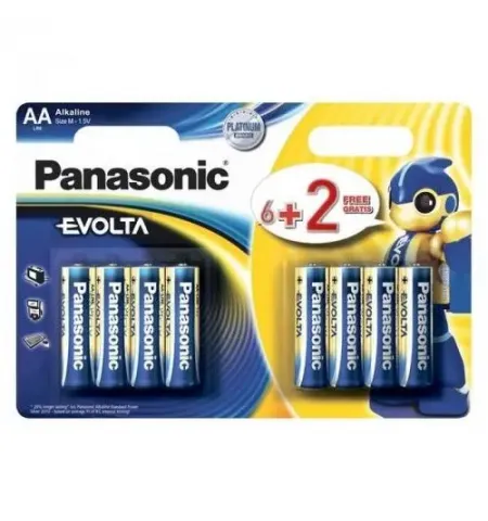 Батарейки Panasonic LR6EGE, AA, 8шт.