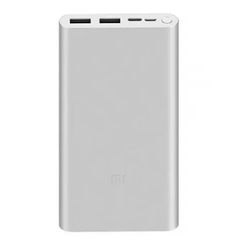 Портативное зарядное устройство Xiaomi Power Bank 3, 10000мА·ч, Серебристый