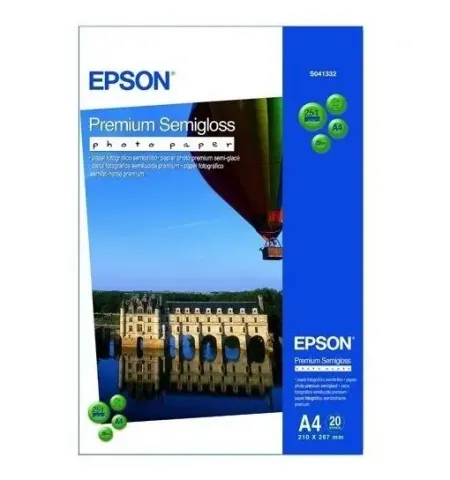 H?rtie fotografica Epson Premium Semi-Gloss Photo Paper, A4