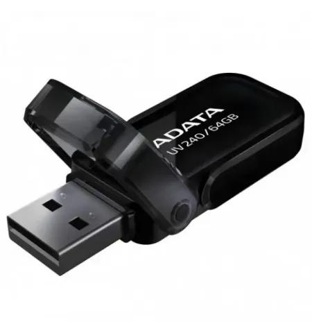 USB Flash накопитель ADATA UV240, 64Гб, Чёрный
