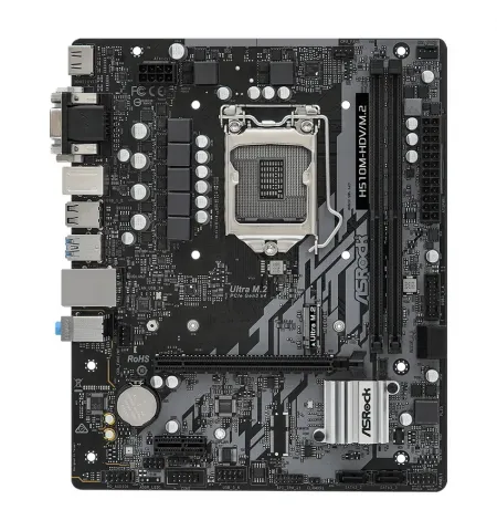 Материнская плата ASRock H510M-HDV/M.2, LGA1200, Intel H510, Micro-ATX